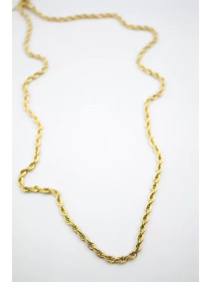 Burgu Zincir Kolye 60cm-4mm - Altın