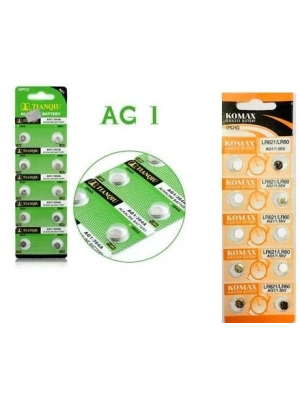 Buton Pil - Saat Lazer Hesap Makinesi Pili 10lu Paket  Ag1 Lr621/lr60 1.55v