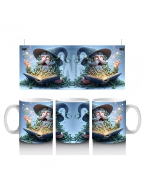 Büyü Kitabı Okuyan Fare Figürlü Tatlı Cadılar Bayramı Baskılı Kupa Bardak