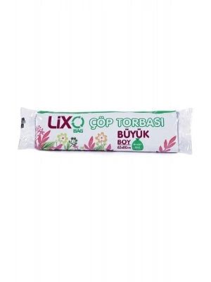 Büyük Boy Çöp Torbası 65 x 80 cm 10 Lu Rulo x 1 Paket = 10 Adet (Mavi)