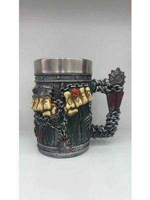 Büyük Boy Game Over Çelik Kupa Kod 8263