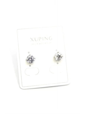 Büyük Boy Tek Taş Küpe - Gümüş