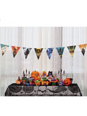 Cadılar Bayramı Halloween Flama Bayrak Banner Süs 8 Li 3 Metre
