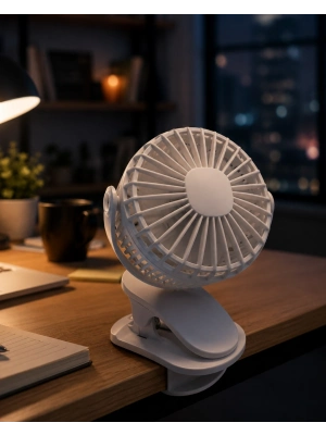 Çalışma Masası ve Yatak Başlığı İçin Klipsli Mini Fan