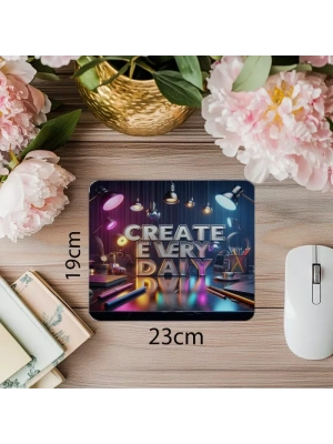 Canlı Renkli Günlük Motivasyon Mousepad - 19x23 cm 2 mm Dikdörtgen İthal Baskılı Mouse Pad