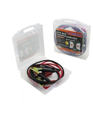 Kendo Ktk-302 ( 150 Amper ) Oto & Araç Akü Takviye Kablosu Seti ( 1.83mt ) ( Şeffaf Plastik Çantalı )*12