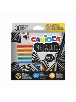Carioca Metalik Keçeli Kalem 8li