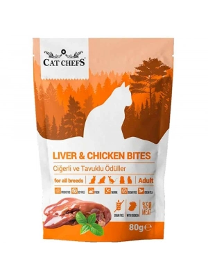 Cat Chefs Ciğerli ve Tavuklu Kedi Ödül Maması 80 gr