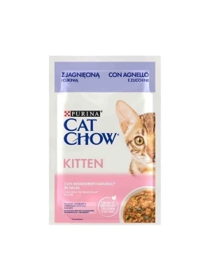 Cat Chow Kuzu Etli ve Kabaklı Pouch Yavru Konserve Kedi Maması 85 gr
