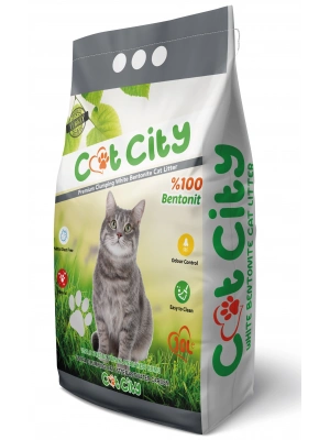 Cat City Doğal Bentonit Topaklanan Kedi Kumu 10 Lt Aktif Karbonlu