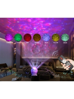 Çatlak Dinozor Yumurtası Tasarımlı Projektörlü Gece Lambası Bluetooth Özellikli