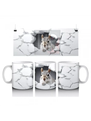 Çatlak Duvar Arasında Yavru Tavşan – Baskılı Kahve Kupası