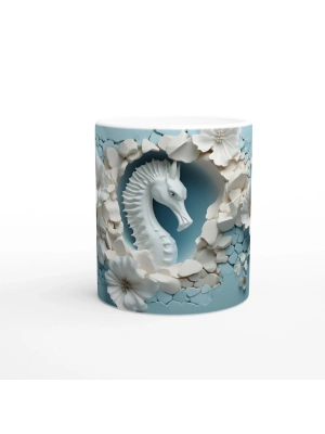 Çatlak Duvardan Bakan Denizatı Temalı Baskılı Kupa Bardak