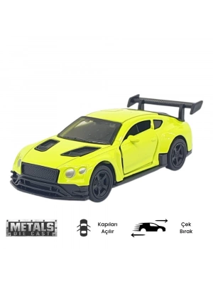 Çek Bırak Metal Küçük Arabalar 8 cm - 6411A - Açık Yeşil