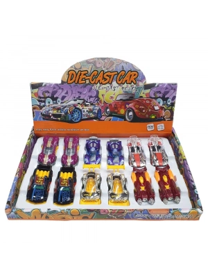 Çek Bırak Mini Arabalar 7 Cm - 6664-12B