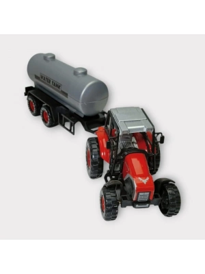 Çek Bırak Römorklu Traktör 25Cm - Kırmızı Su Tankı