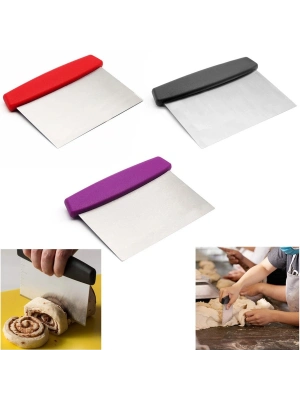 ®  Çelik Hamur Kesici Kazıyıcı Pasta Kek Dekorasyon Spatula Aleti