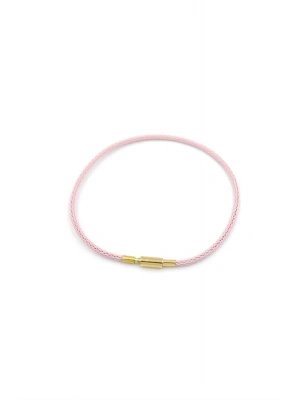 Çelik Hasır İp Bileklik - Pembe
