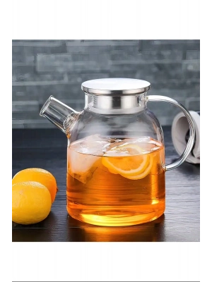 Çelik Kapaklı Borosilikat Cam Demlik 1500ML Royaleks-CM-2003