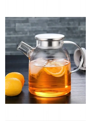 Çelik Kapaklı Borosilikat Cam Demlik 1500ML Royaleks-CM-2003