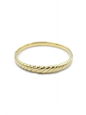 Çelik Kelepçe Bilezik - Altın