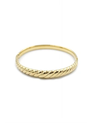 Çelik Kelepçe Bilezik - Altın