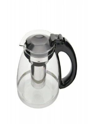 Çelik Süzgeçli Cam Çaycı Servis Demlik 1500 Ml. Royaleks-7488