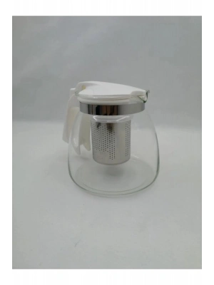 Çelik Süzgeçli Cam Demlik 900 Ml. Royaleks-8882