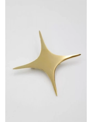 Çelik Yıldız Broş - Altın