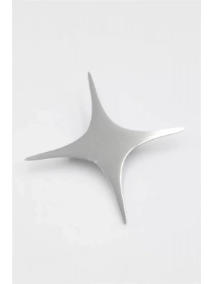 Çelik Yıldız Broş - Gümüş