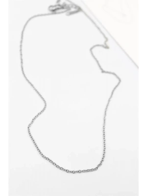 Çelik Zincir Kolye - 45 cm - Gümüş