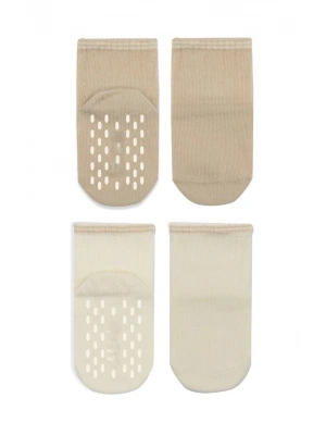 Çemberli Basic Penye Kaymaz Soket Çorap 2li 10146 Bej