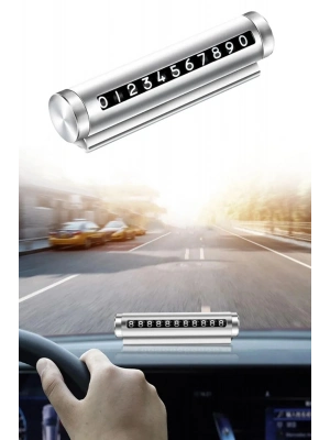 Çevirmeli Araç Içi Telefon Numaralık Çevirmeli Alüminyum Oto Park Numaratörü