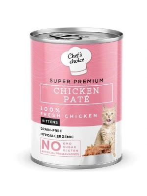 Chefs Chıoice Kitten Tavuklu Ezme Yavru Konserve Kedi Maması 1 Adet 400 Gr