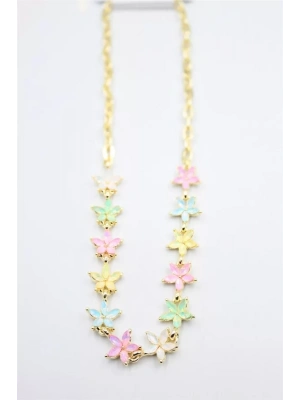 Çiçek Kolye - Altın