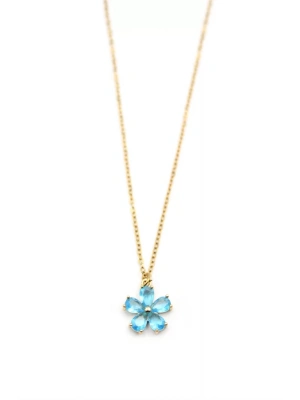 Çiçek Kolye - Turkuaz