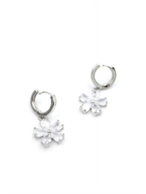 Çiçek Küpe - Beyaz