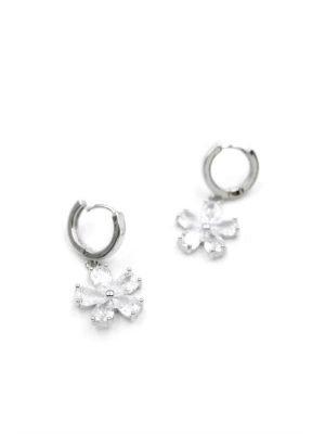 Çiçek Küpe - Beyaz