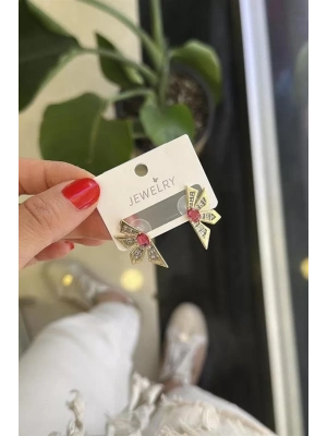 Çiçek Küpe - Pembe