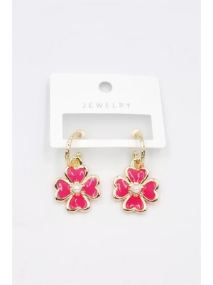 Çiçek Küpe - Pembe