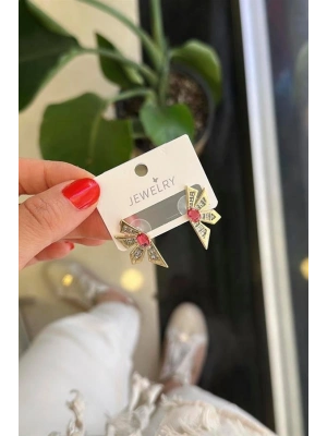 Çiçek Küpe - Pembe