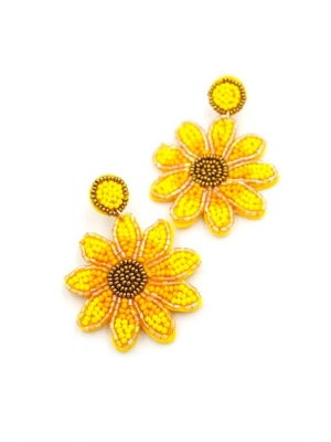 Çiçek Küpe - Sarı