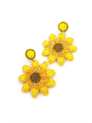 Çiçek Küpe - Sarı