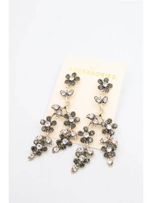 Çiçek Küpe - Siyah