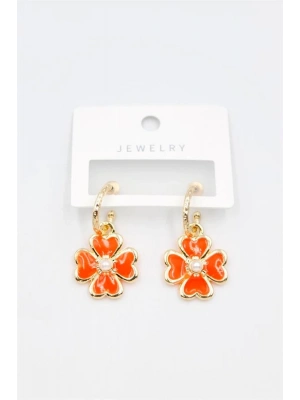 Çiçek Küpe - Turuncu