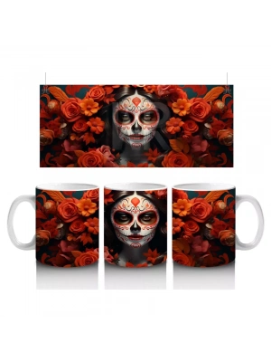 Çiçek Taçlı Maskeli Ruh – Hediyelik Kahve Kupası