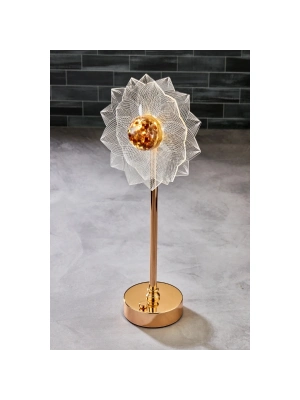 Çiçek Tasarımlı LED Masa Lambası