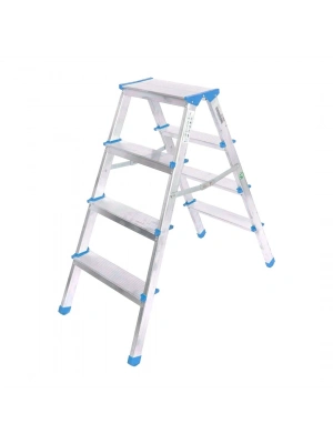 Çift Basamaklı Alüminyum Metal Merdiven Yükseklik 92cm Baş Genişlik 8cm
