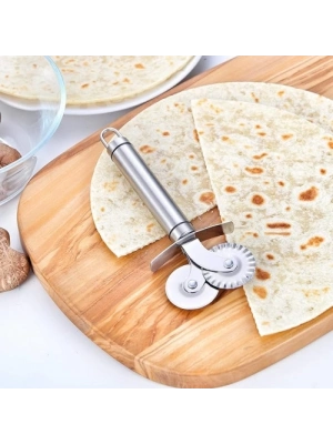 Çift Başlıklı Pizza Hamur Bıçağı