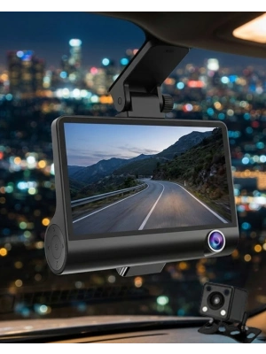 ® Çift Kameralı Araç İçi Kamera Full HD 1080P Gece Görüş ve Park Modlu